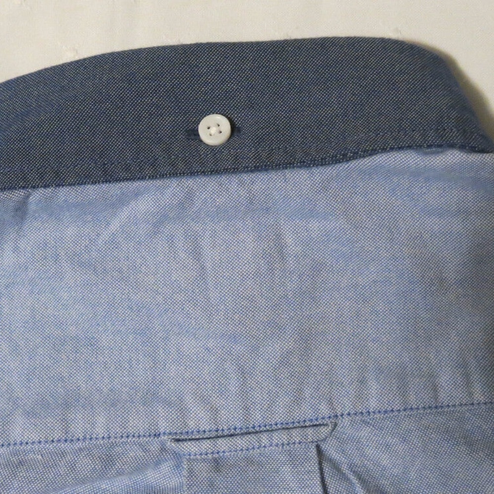 NWT J.Crew Men's Slim Colorblock Shirt  Blue SL XL - Picture 7 of 7